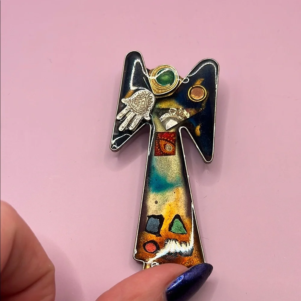 Colorful Artsy Angel Resin Jewelry Set